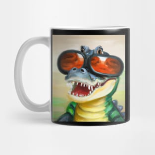 Baby Crocodile With Orange Goggles Mug